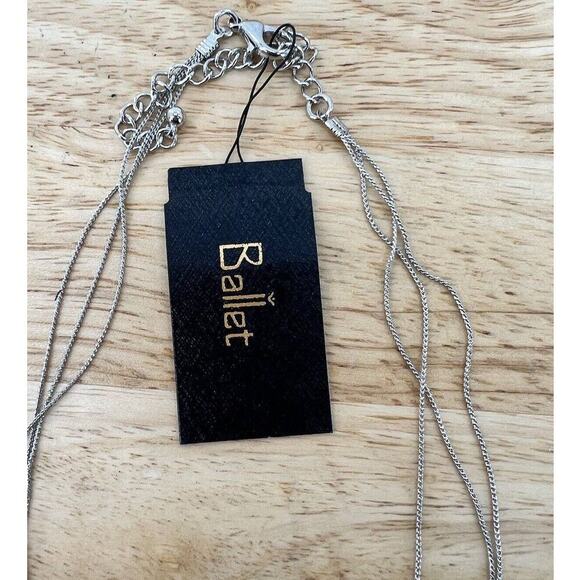 Ballet Teal Pearl Stone Three-Strand Fashion Statement Necklace Jewelry NEW - Picture 8 of 11